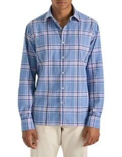 Belmore Long Sleeve Shirt in Blue
