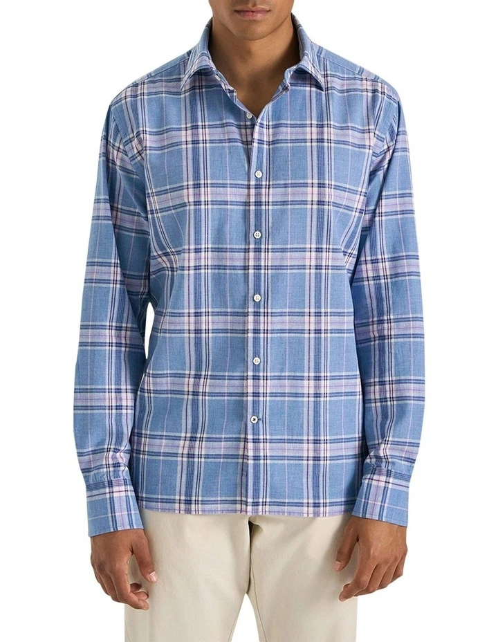 Belmore Long Sleeve Shirt in Blue image 1