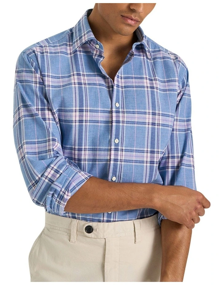Belmore Long Sleeve Shirt in Blue image 2