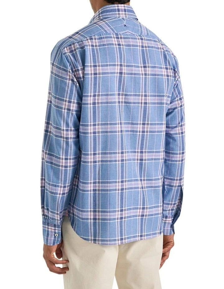 Belmore Long Sleeve Shirt in Blue image 3