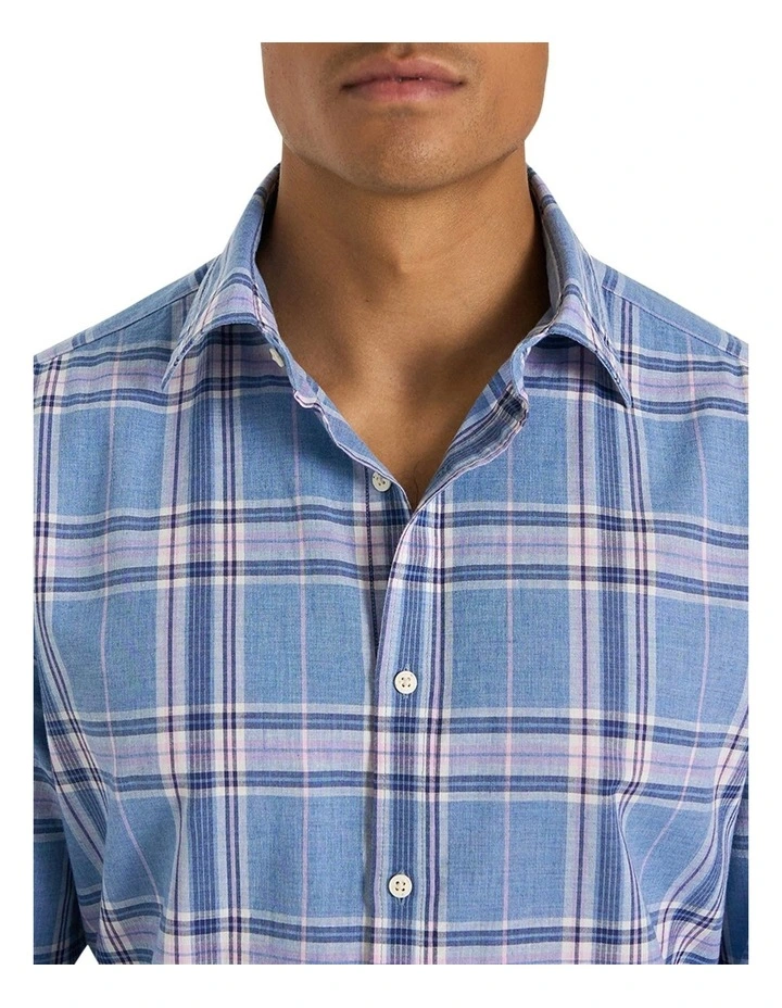 Belmore Long Sleeve Shirt in Blue image 4