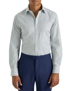 Bowen Shirt in Light Seagrass Navy