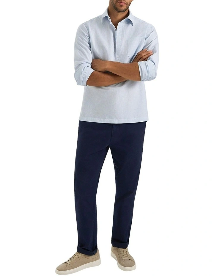 Caloundra Micro Stripe Shirt in Sky White image 5