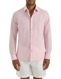 Martelly Stripe Shirt in Rivera Pink