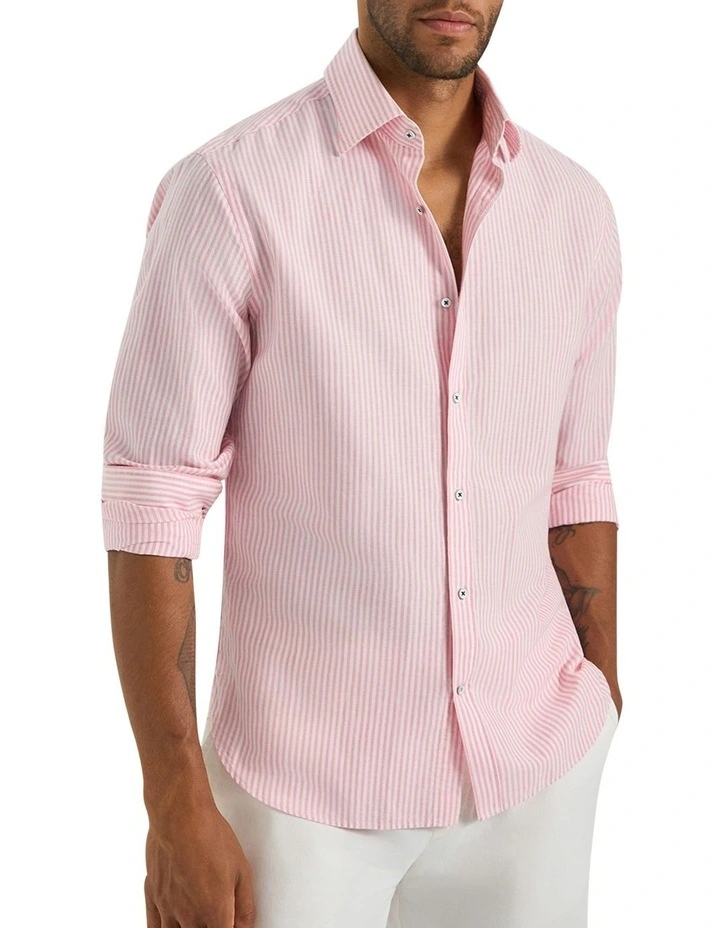 Martelly Stripe Shirt in Rivera Pink image 2