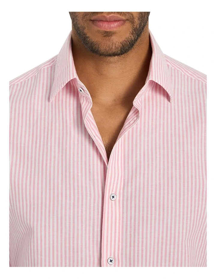 Martelly Stripe Shirt in Rivera Pink image 3