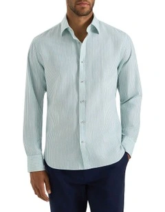 Martelly Stripe Shirt in Washed Coastal Pine