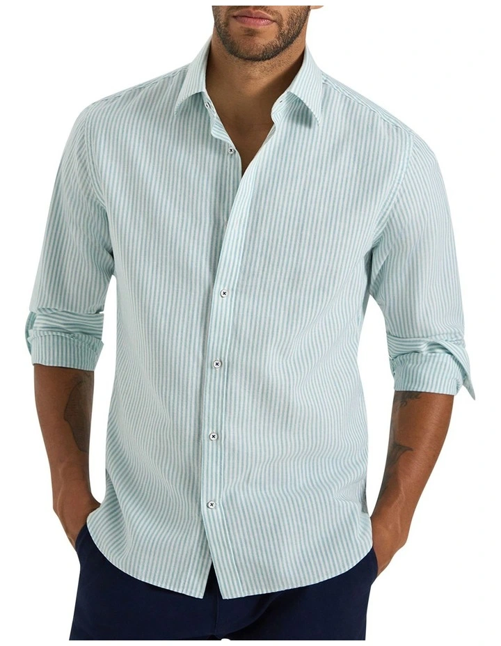 Martelly Stripe Shirt in Washed Coastal Pine image 2