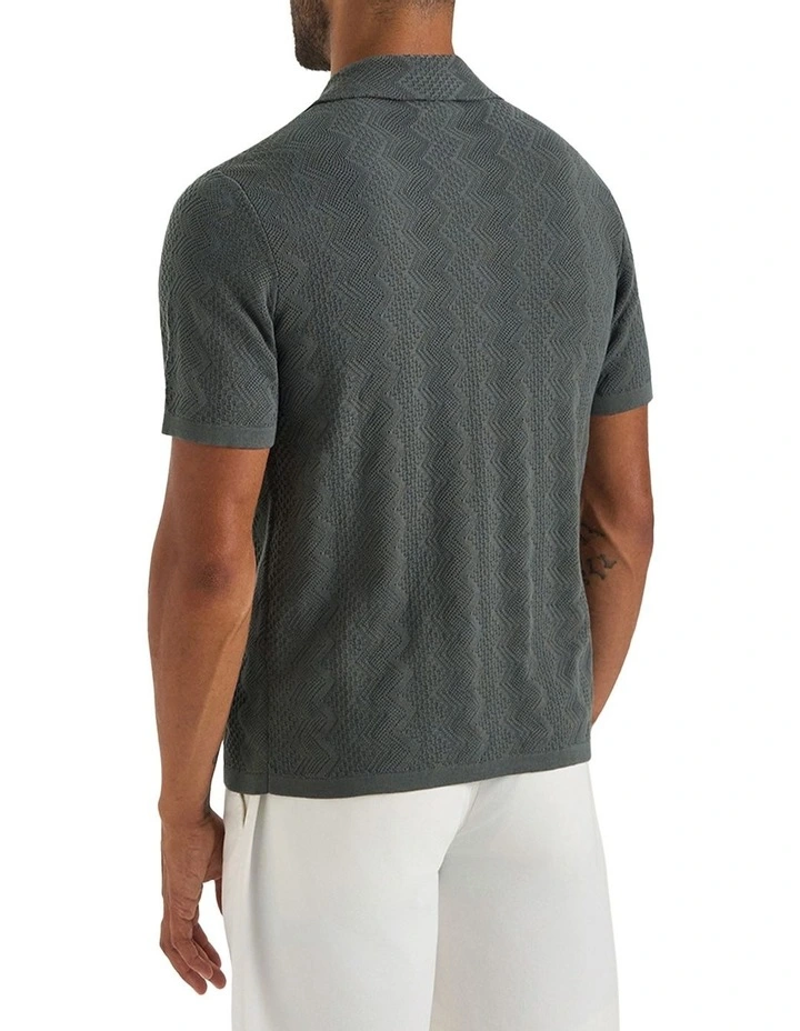 Paz Knit Shirt in Dark Sage image 3