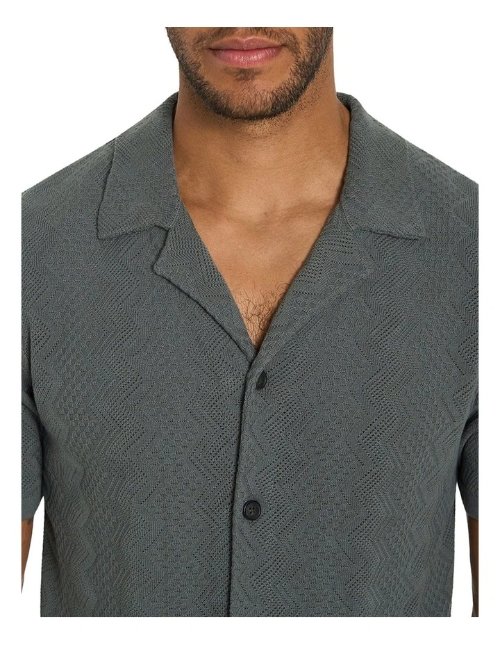 Paz Knit Shirt in Dark Sage image 4