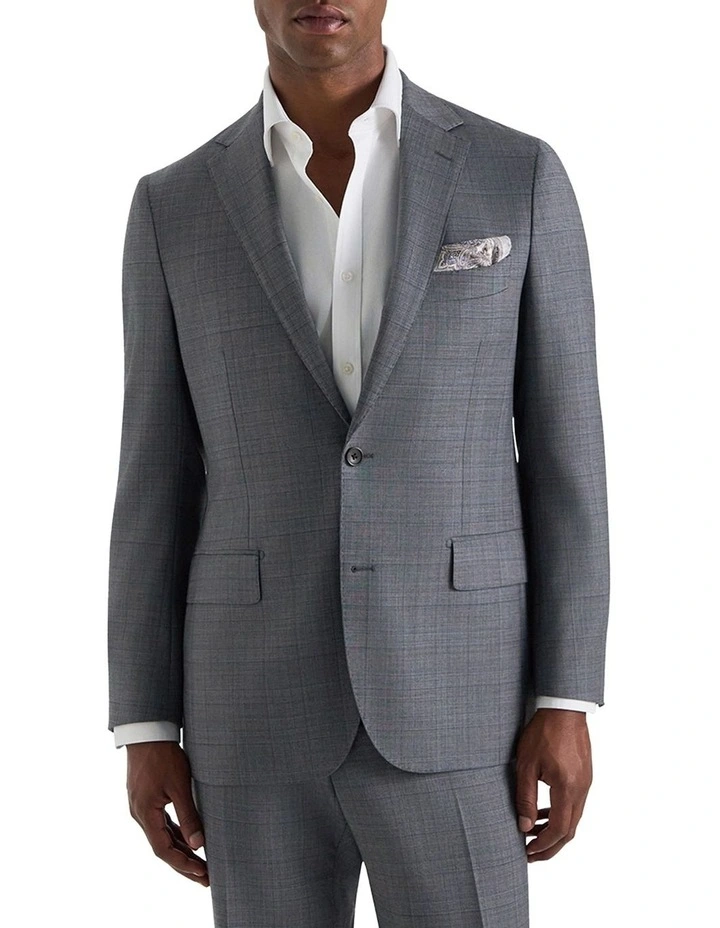 Roman Jacket In Grey Blue image 4
