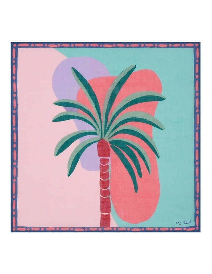 San Juan Pocket Square in Pink/Aqua image 1