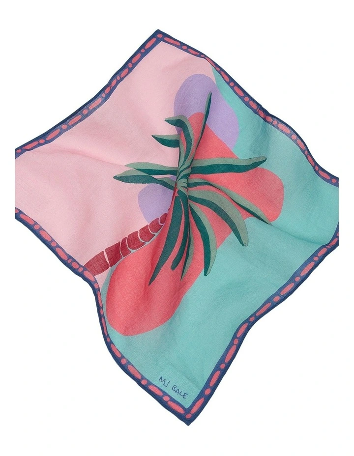 San Juan Pocket Square in Pink/Aqua image 2