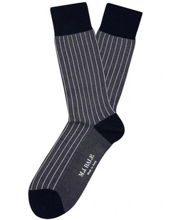 Senatore Sock In Navy Lilac