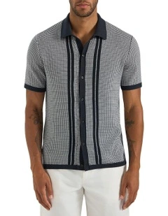 Sutton Knit Shirt in Navy