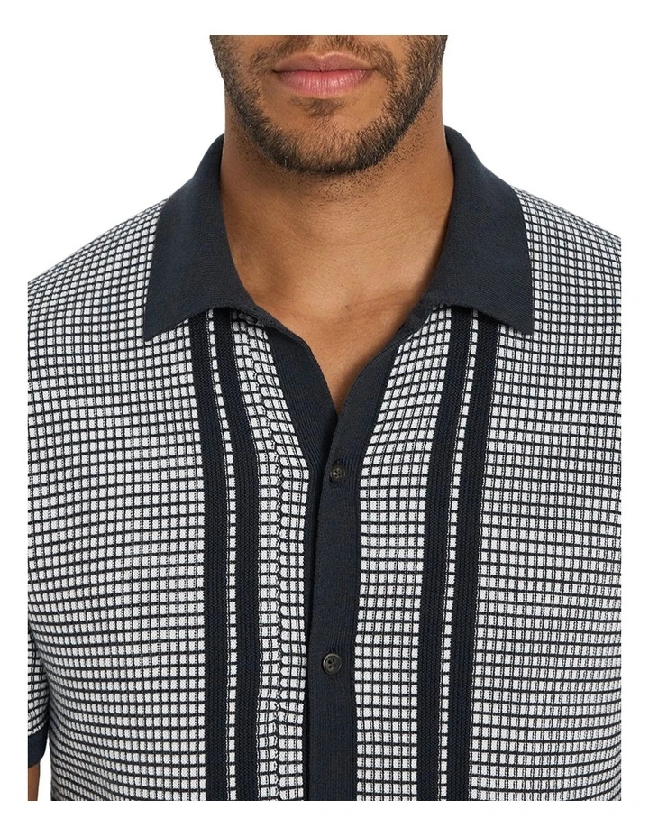 Sutton Knit Shirt in Navy image 4