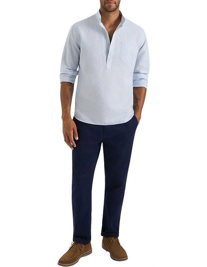 Valencia Micro Stripe Shirt in Sky image 5