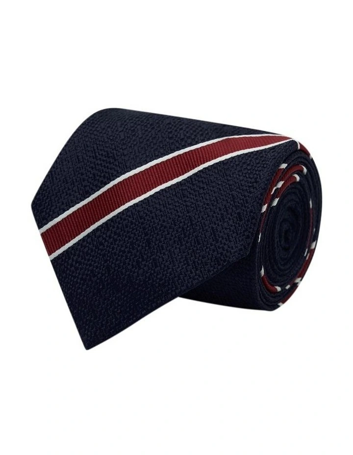 Vellucci Tie in Navy Red image 3