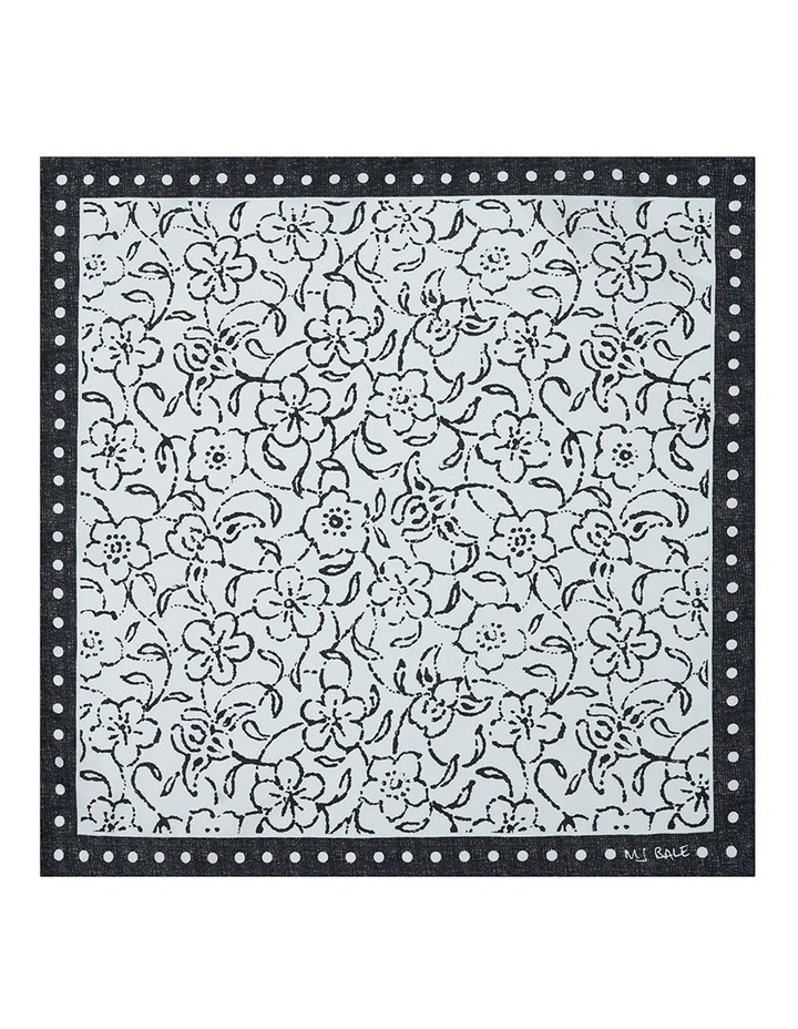 Volterra Pocket Square in Charcoal image 1