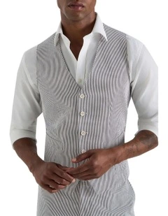 Chipperfield Waistcoat In Charcoal White