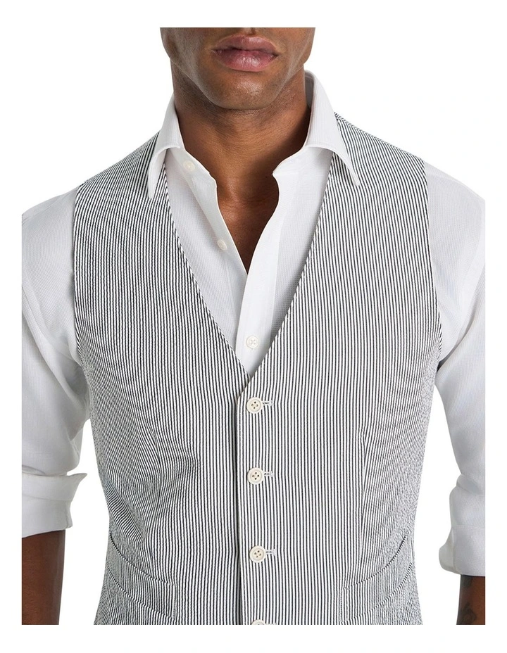 Chipperfield Waistcoat In Charcoal White image 4