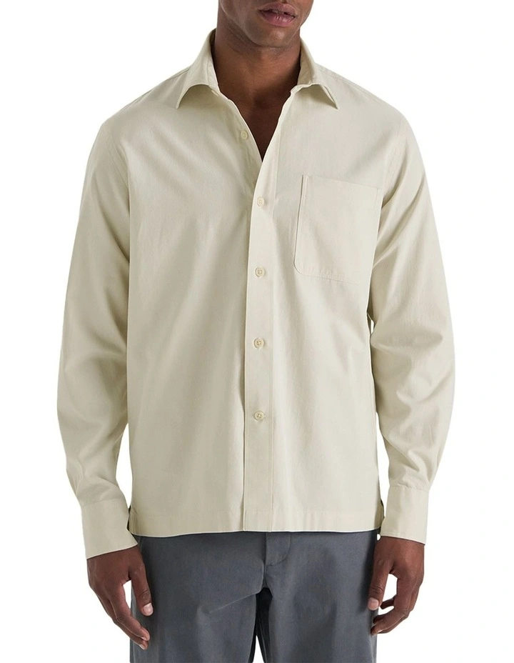 Colleoni Worker Shirt in Neutral image 2