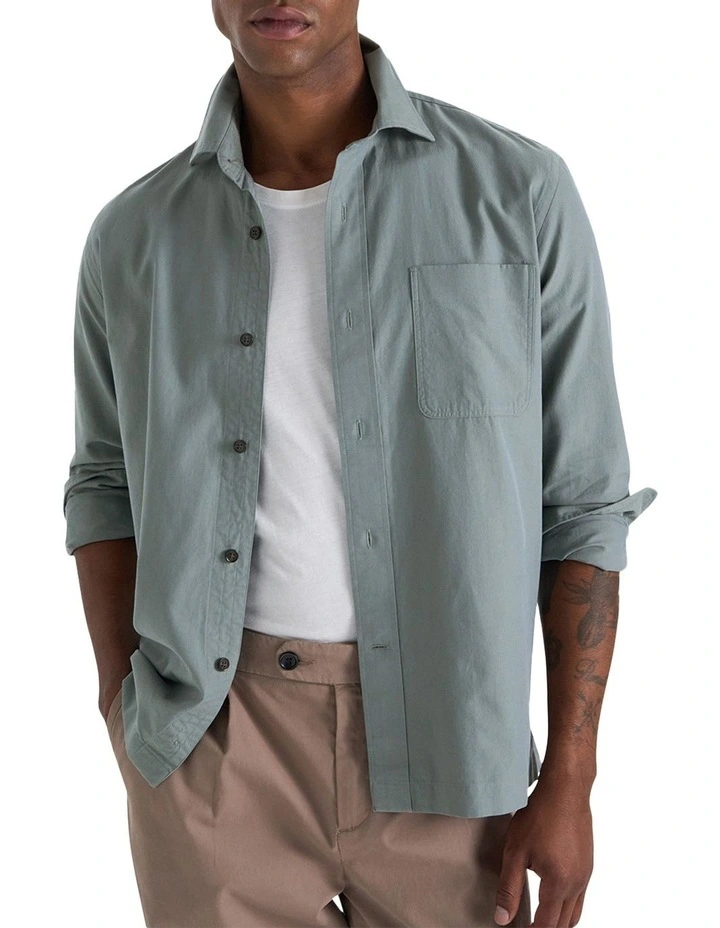 Colleoni Worker Shirt in Green image 1