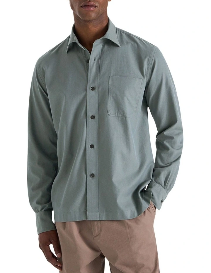 Colleoni Worker Shirt in Green image 2