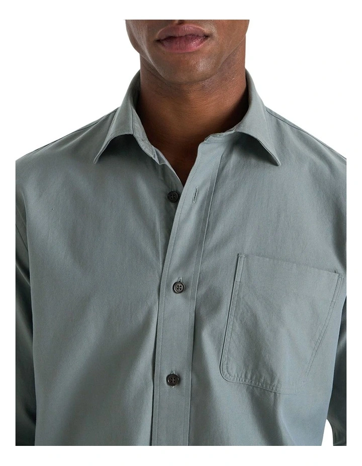 Colleoni Worker Shirt in Green image 4