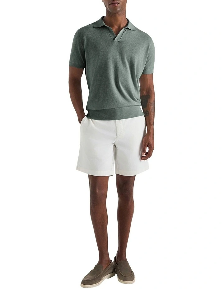Dickie Knit Polo Shirt in Seamist image 4