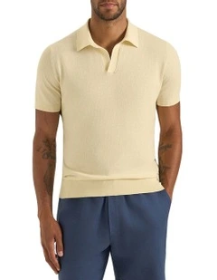 Dickie Knit Polo In Sunrise