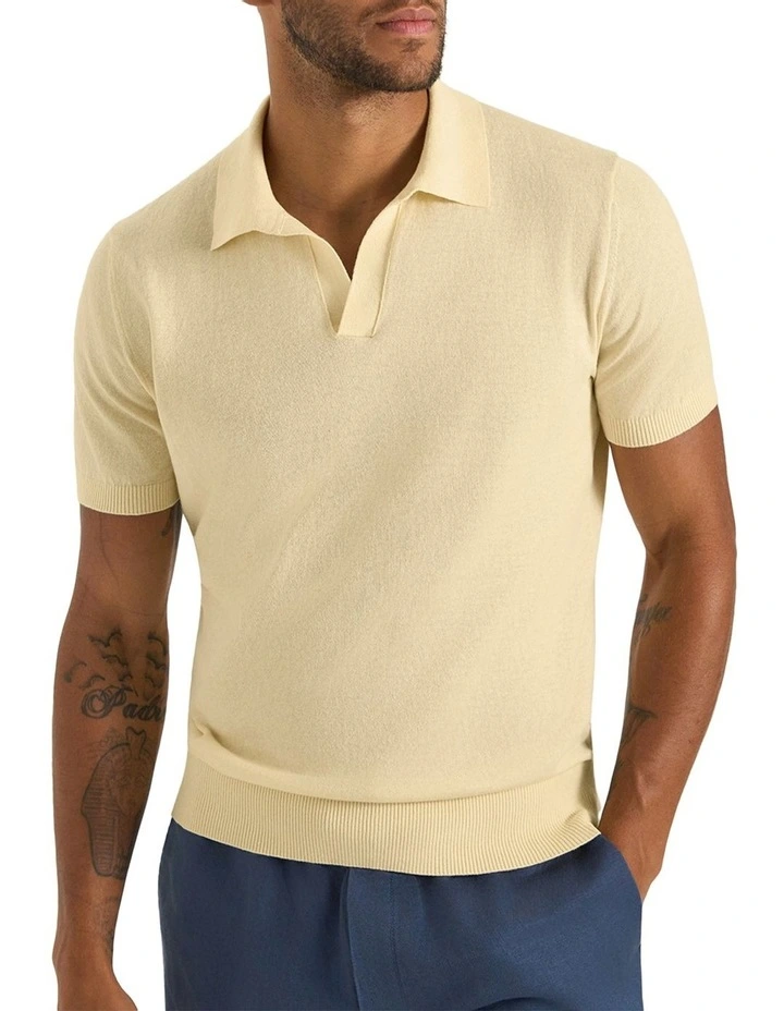 Dickie Knit Polo In Sunrise image 4