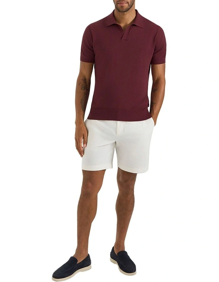 Dickie Knit Polo In Wine image 5