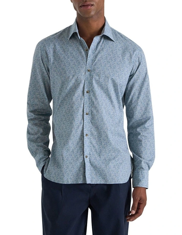 Freeman Printed Shirt In Denim image 2