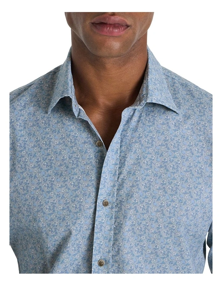 Freeman Printed Shirt In Denim image 5