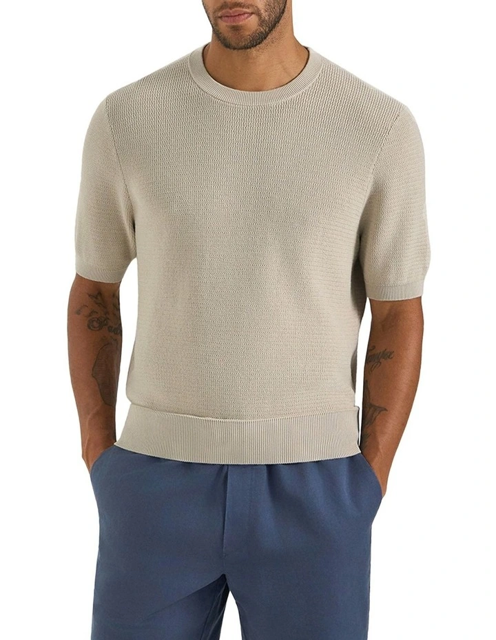 Jagger Knit Tee in Sand image 1