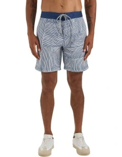 Avalon Swim Short in Blue White