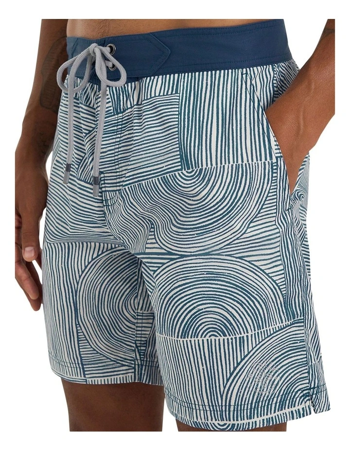 Avalon Swim Short in Blue White image 3