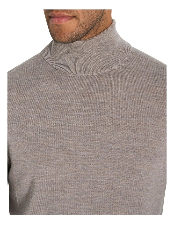 Bakeer Merino Knit T-Neck in Ashwood image 4