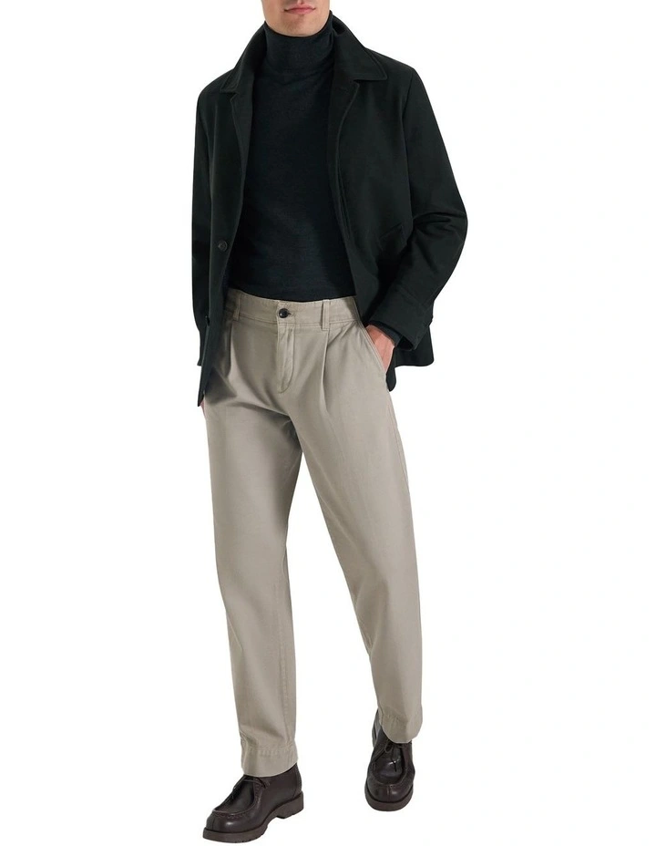 Bakeer Merino Knit T-Neck in Racing Green image 5