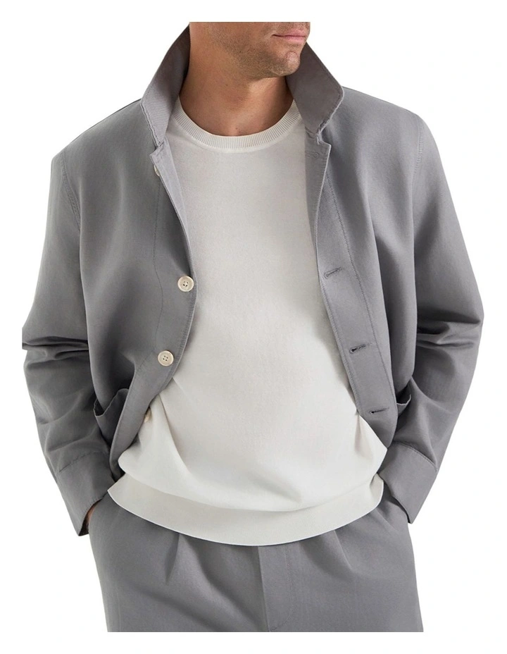 Byron Summer Jacket in Light Grey image 3