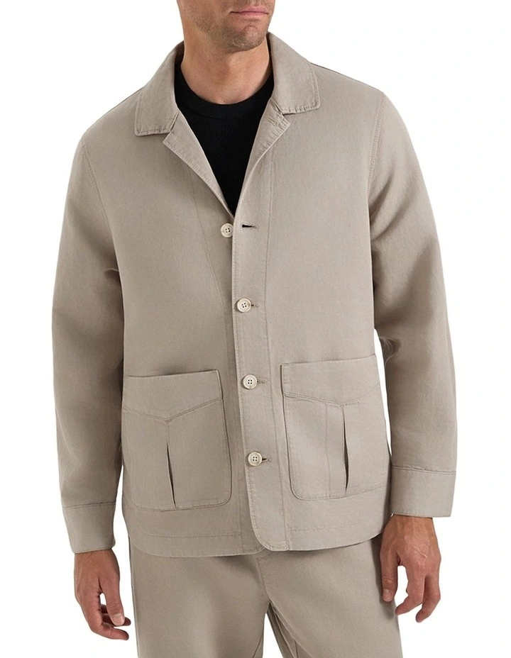 Byron Summer Jacket in Stone image 1