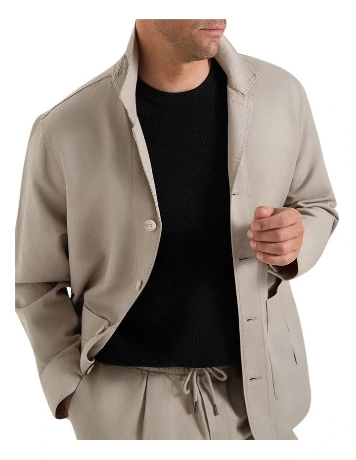Byron Summer Jacket in Stone image 3