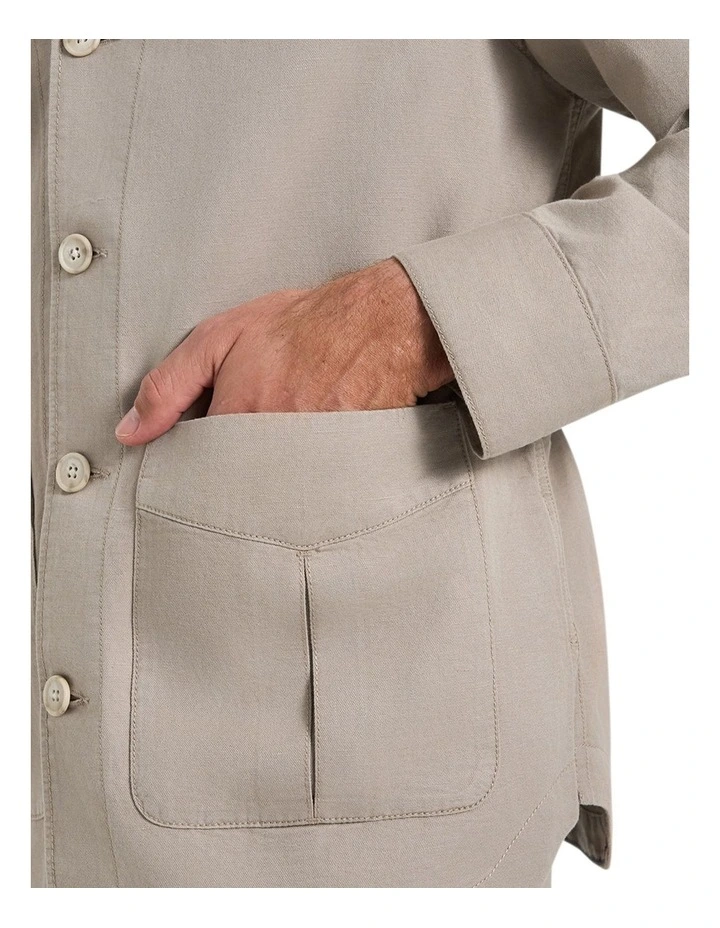 Byron Summer Jacket in Stone image 5