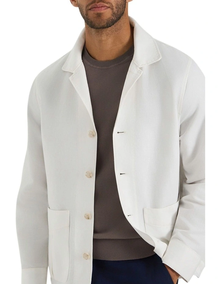 Byron Summer Jacket in White image 3