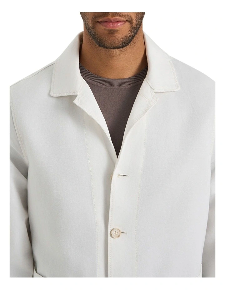 Byron Summer Jacket in White image 4