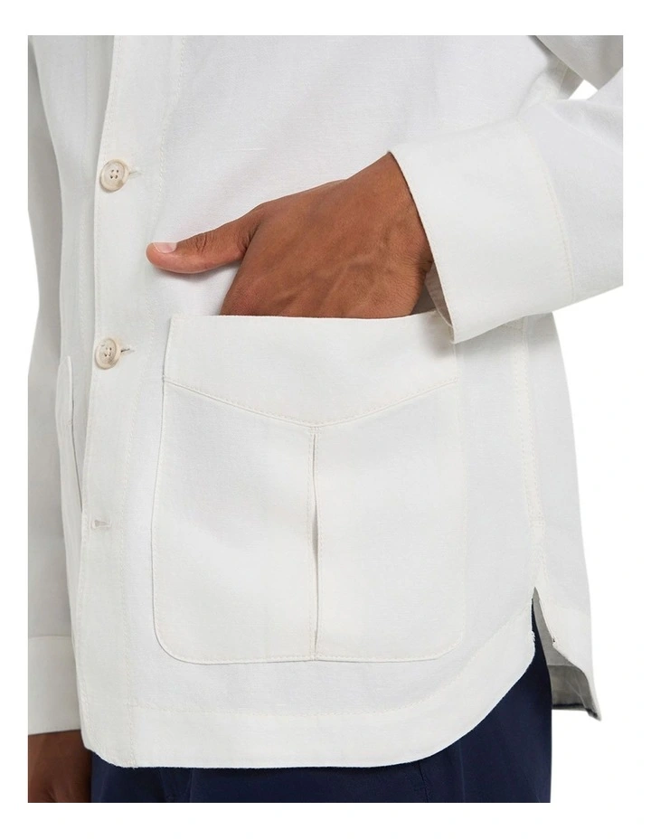 Byron Summer Jacket in White image 5