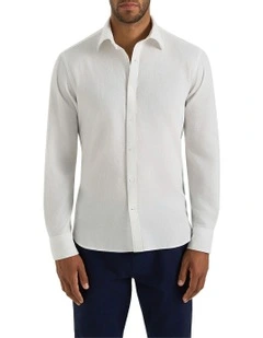 Calestino Jacquard Shirt in White