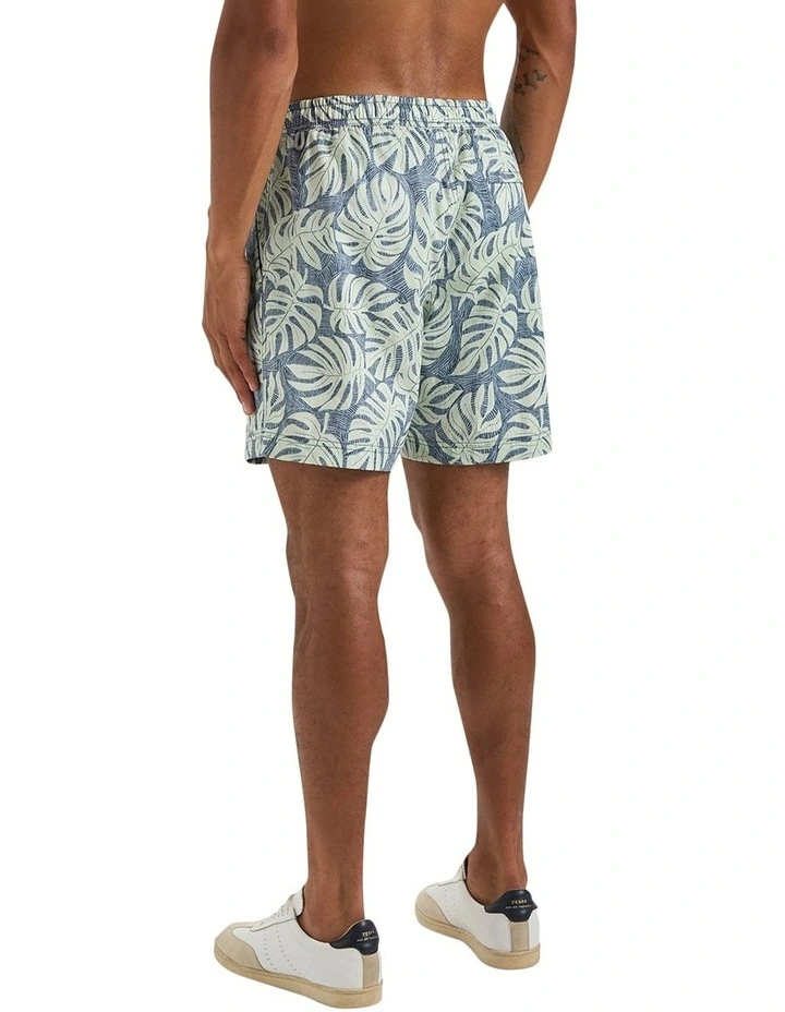 Marseille Swim Short in Washed Denim Sea Grass image 2