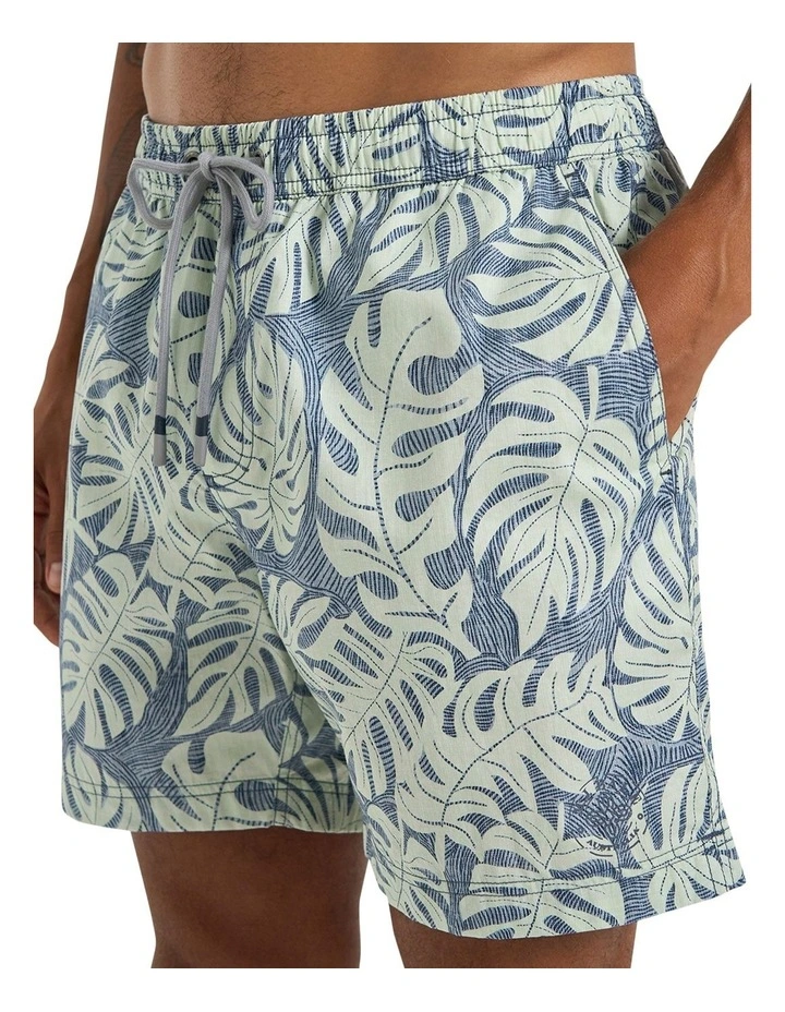 Marseille Swim Short in Washed Denim Sea Grass image 4